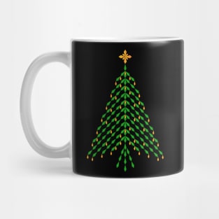 Elegant yellow and green crystal Christmas Tree Mug